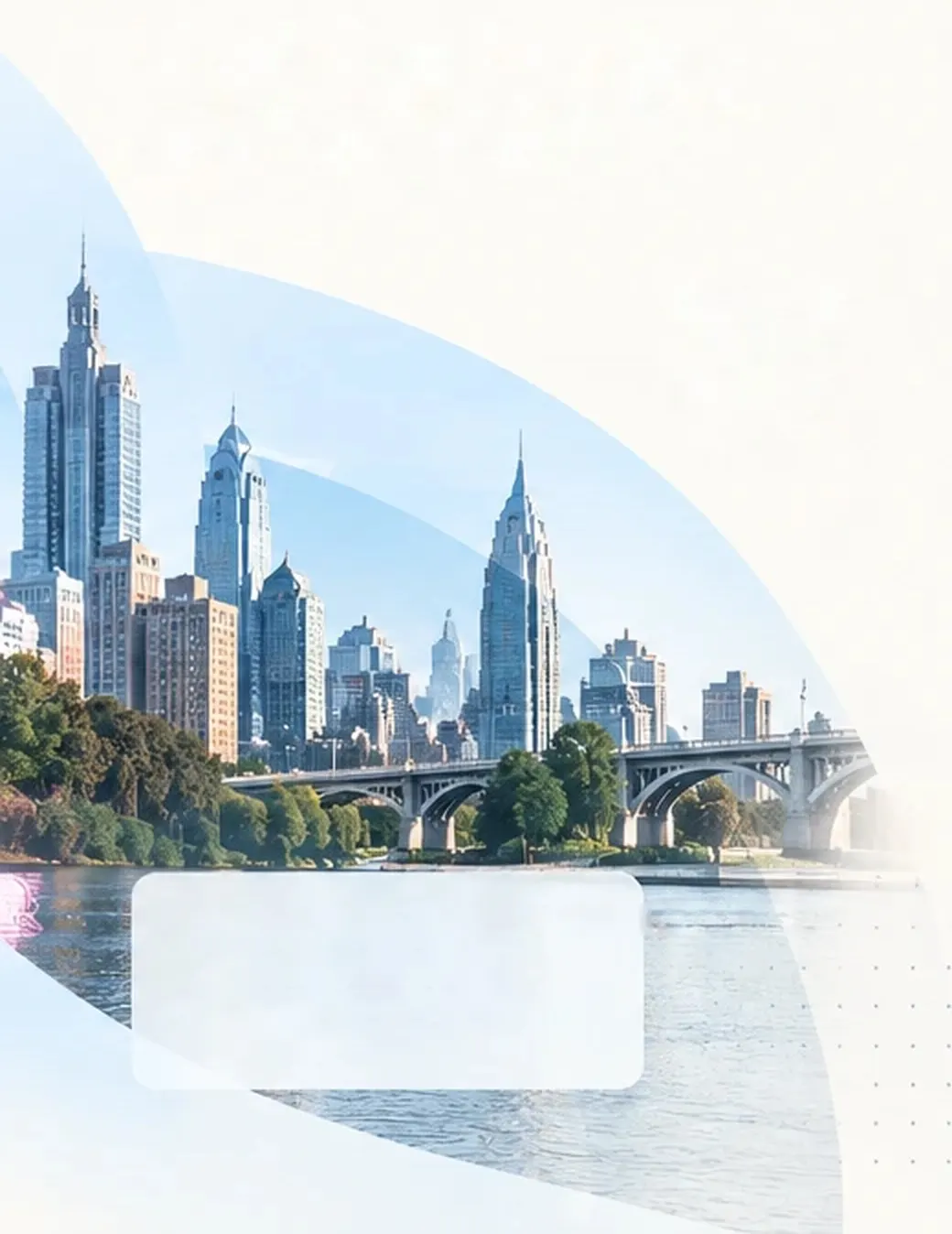 Philadelphia skyline and river bridge