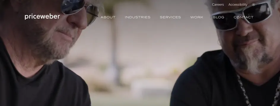 PriceWeber agency homepage