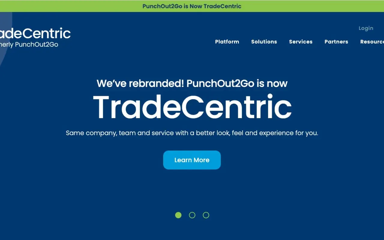 TradeCentric marketing website