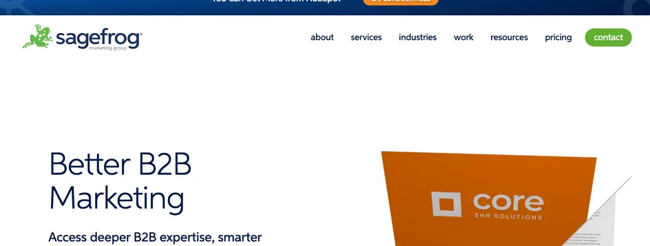Sagefrog Marketing Group homepage